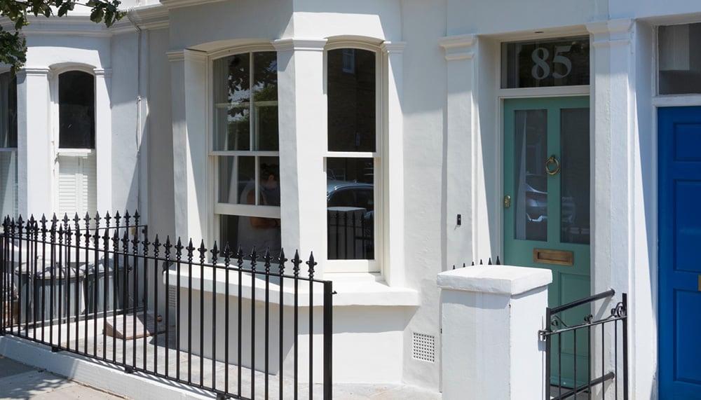 Sash Windows on Victorian Town House